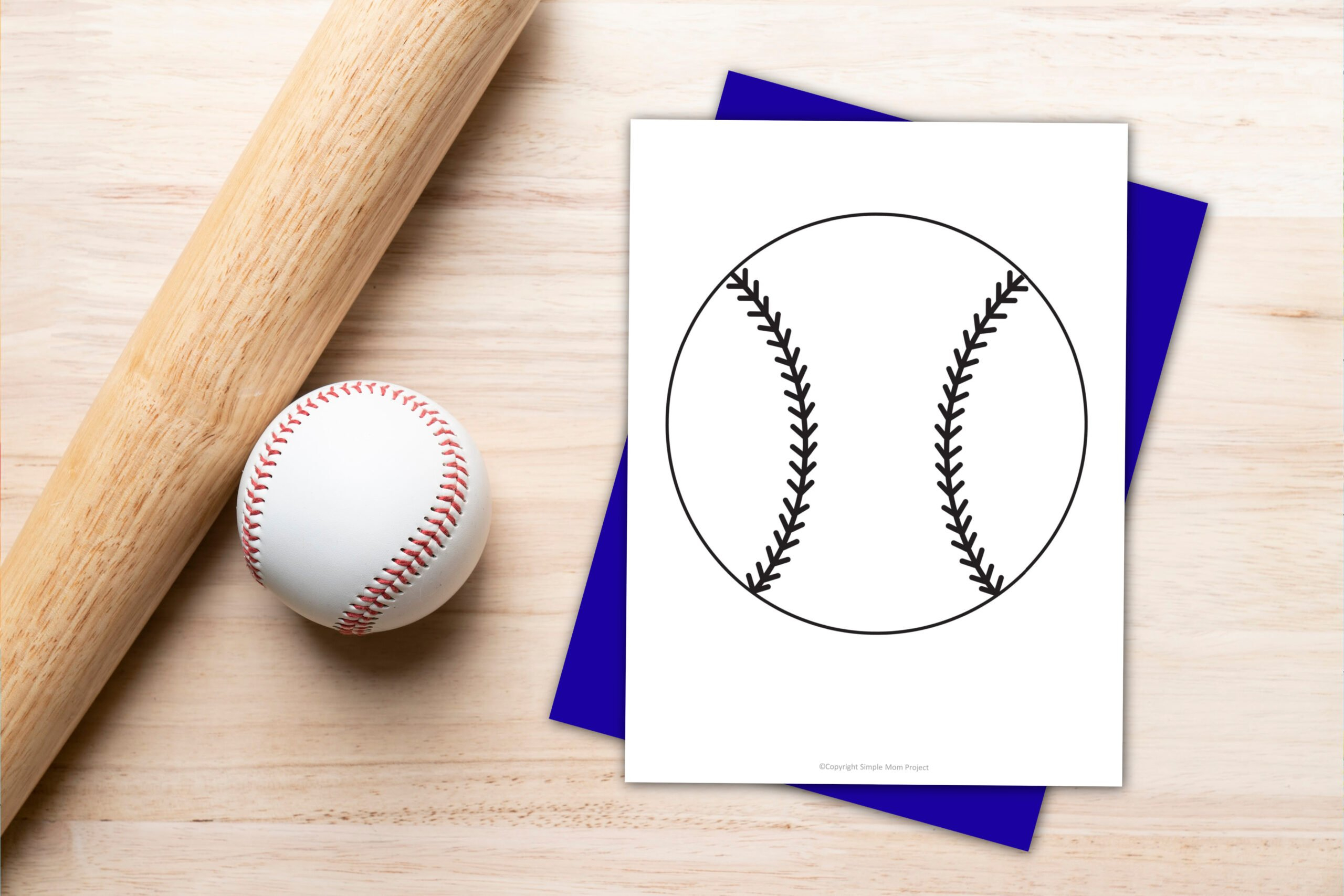 Free Printable Baseball Template – Simple Mom Project - Free Printable Baseball Stencils