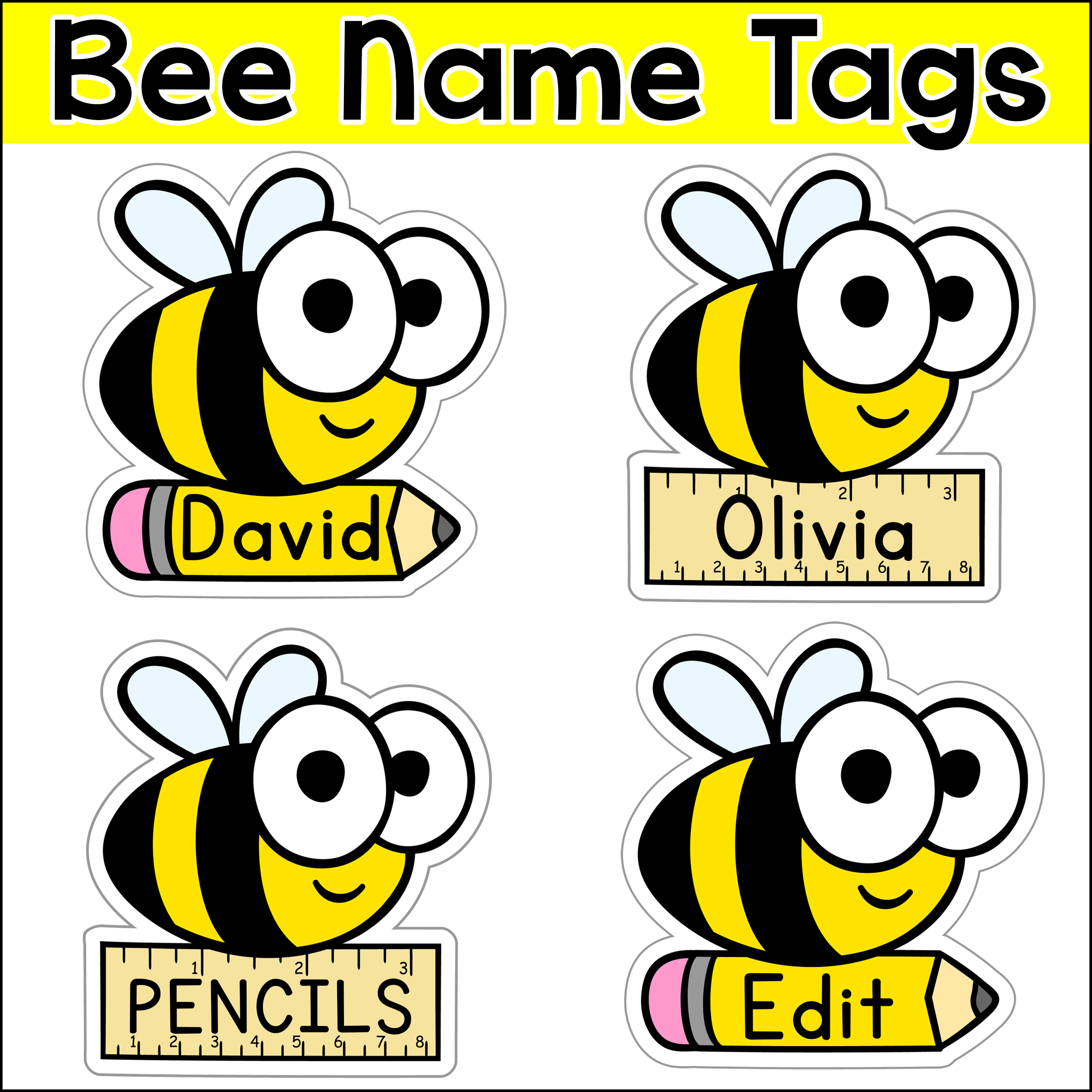 Free Printable Bee Name Tags This Printable Allows Beekeepers To - Free Printable Bee Name Tags