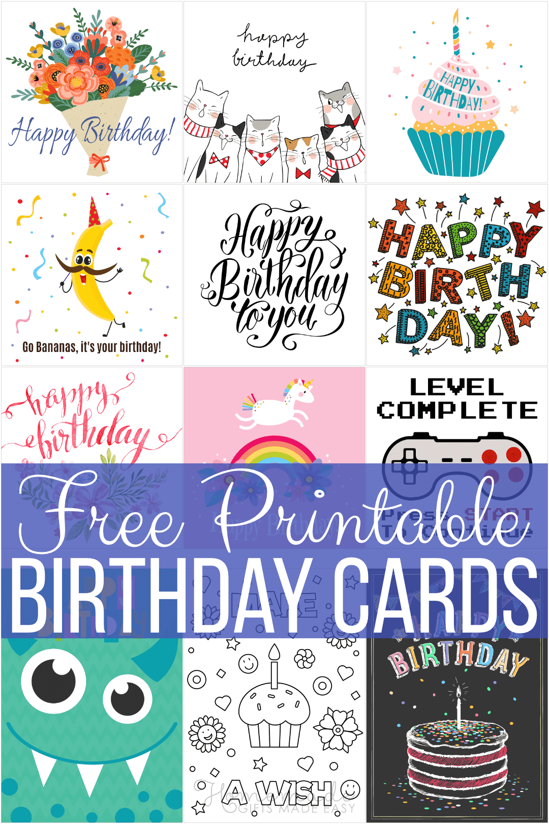 Free Printable Birthday Cards For Everyone - Make Birthday Posters Online Free Printable