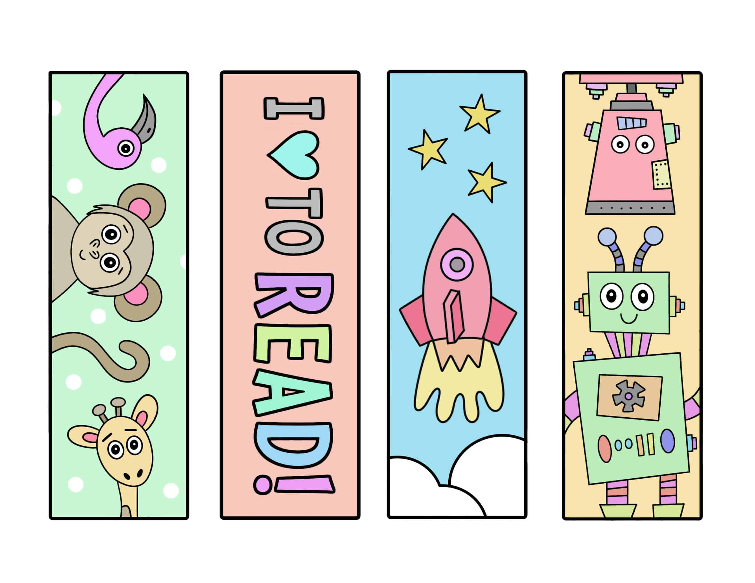 Free Printable Bookmarks To Color! ⋆ The Hollydog Blog - Free Printable Educational Bookmarks
