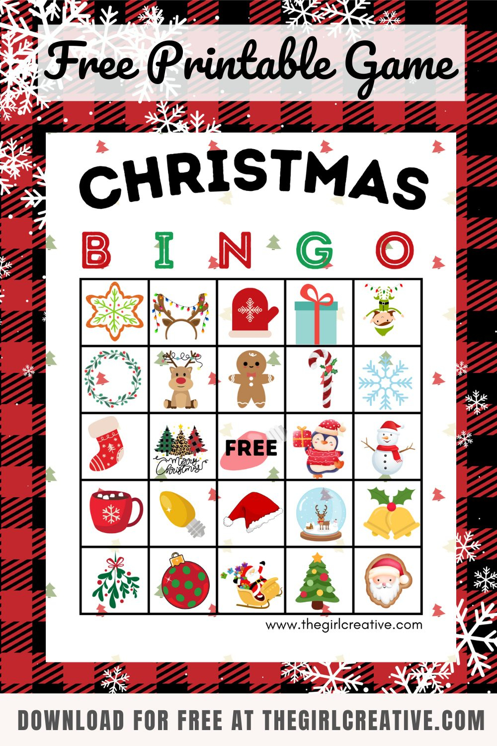 Free Printable Christmas Bingo Cards - The Girl Creative - Free Printable Christmas Bingo Templates