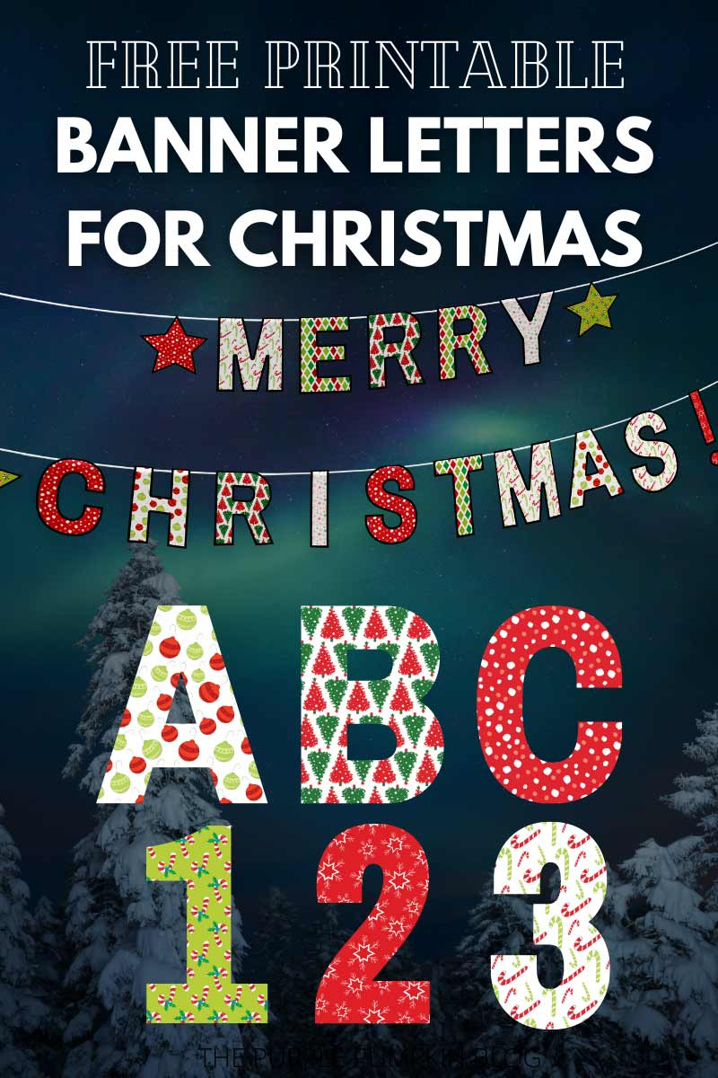 Free Printable Christmas Party Banner Letters &amp;amp; Numbers - Free Printable Christmas Banner Letters