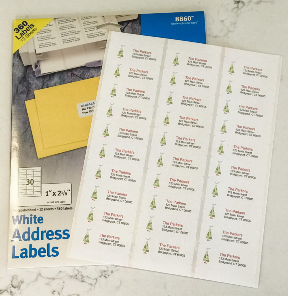 Free Printable Christmas Return Address Labels - Pop Sparkle Fizz - Free Printable Address Labels Christmas