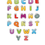 Free Printable Colorful Cartoon Letters Alphabet   Freebie Finding Mom   Free Printable Alphabet Tiles