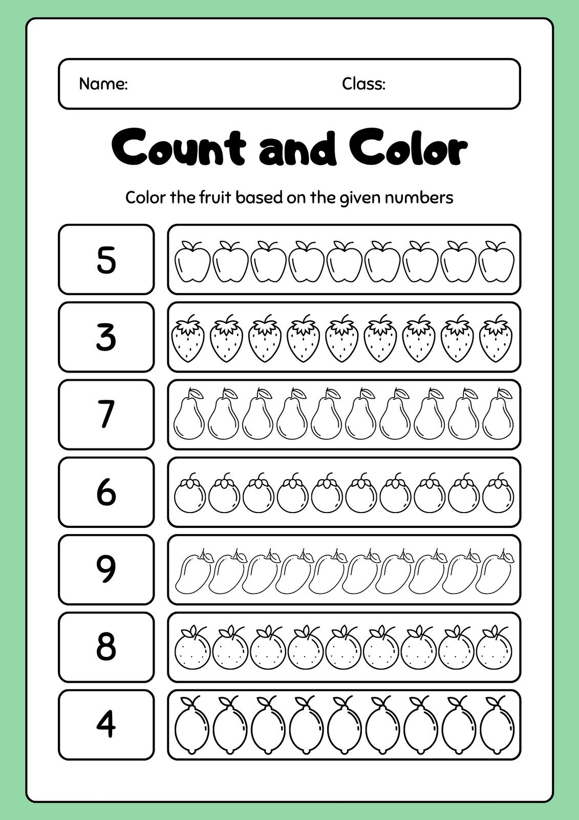 Free, Printable, Customizable Math Worksheet Templates | Canva - Free Homework Printables For Kindergarten