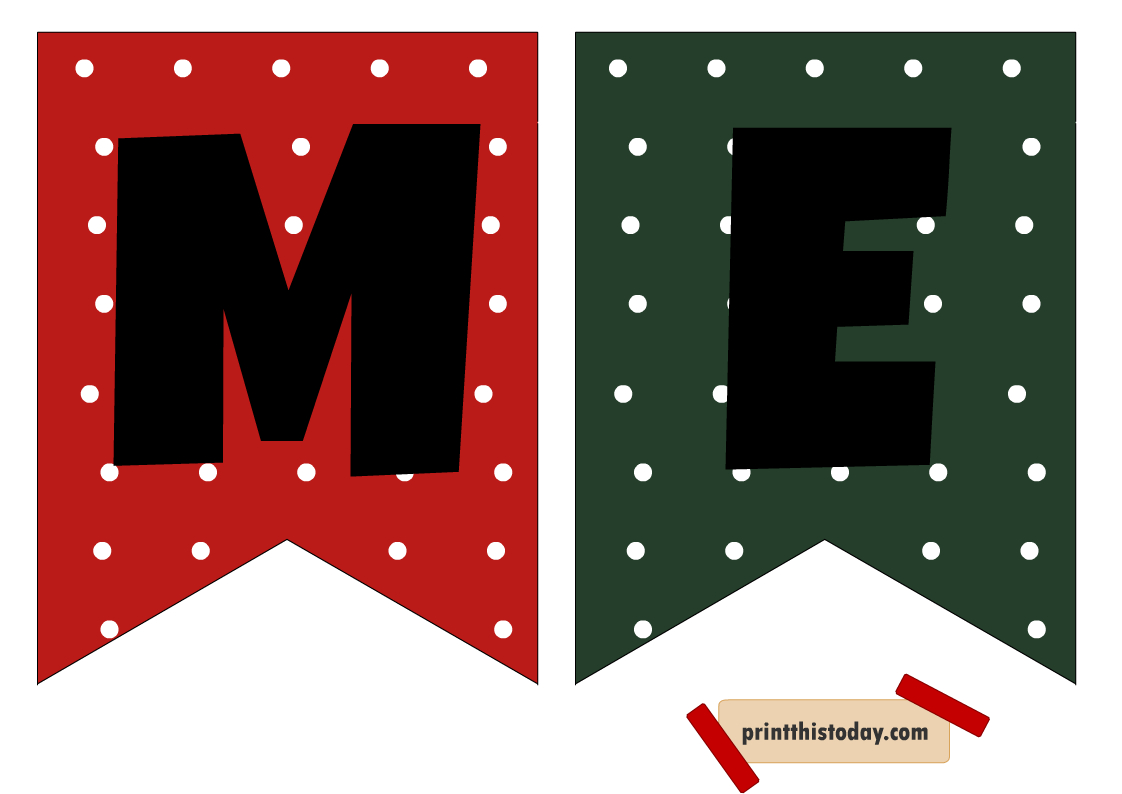 Free Printable Cute Merry Christmas Banner - Free Printable Christmas Banner Letters