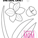 Free Printable Daffodil Craft Template | Daffodil Craft, Flower   Printable Pictures Of Daffodils