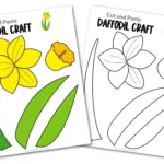 Free Printable Daffodil Craft Template – Simple Mom Project   Printable Pictures Of Daffodils