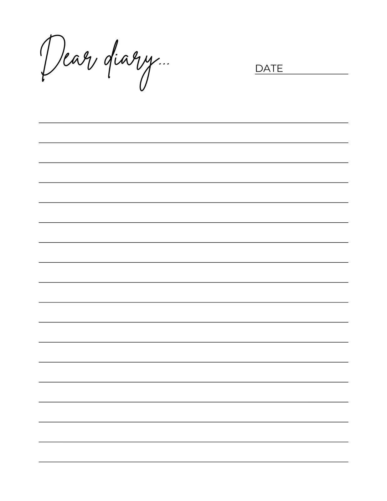 Free Printable Diary Templates You Can Customize | Canva - Free Online Printable Journal