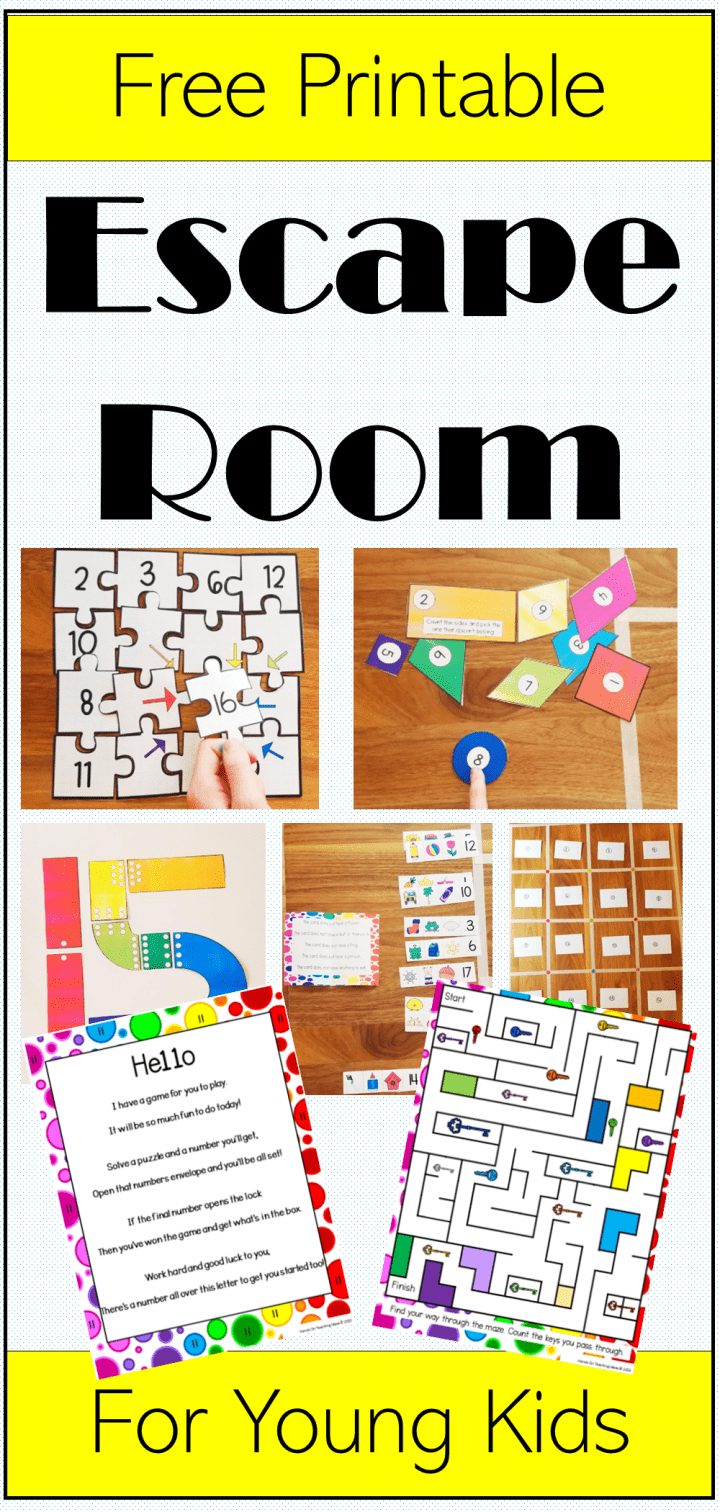 Free Printable Escape Room For Young Kids | Игры, Бисер - Free Printable Escape Room Clues