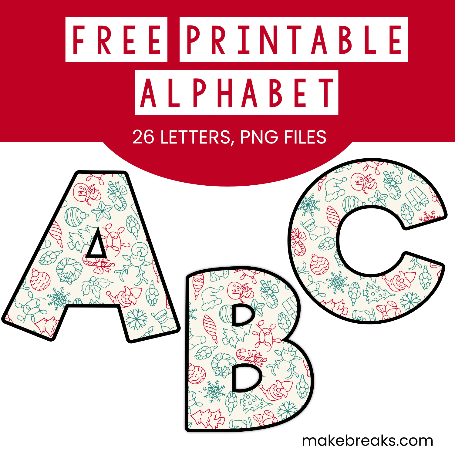 Free Printable Letters / Numbers Archives - Make Breaks - Free Printable Alphabet And Numbers
