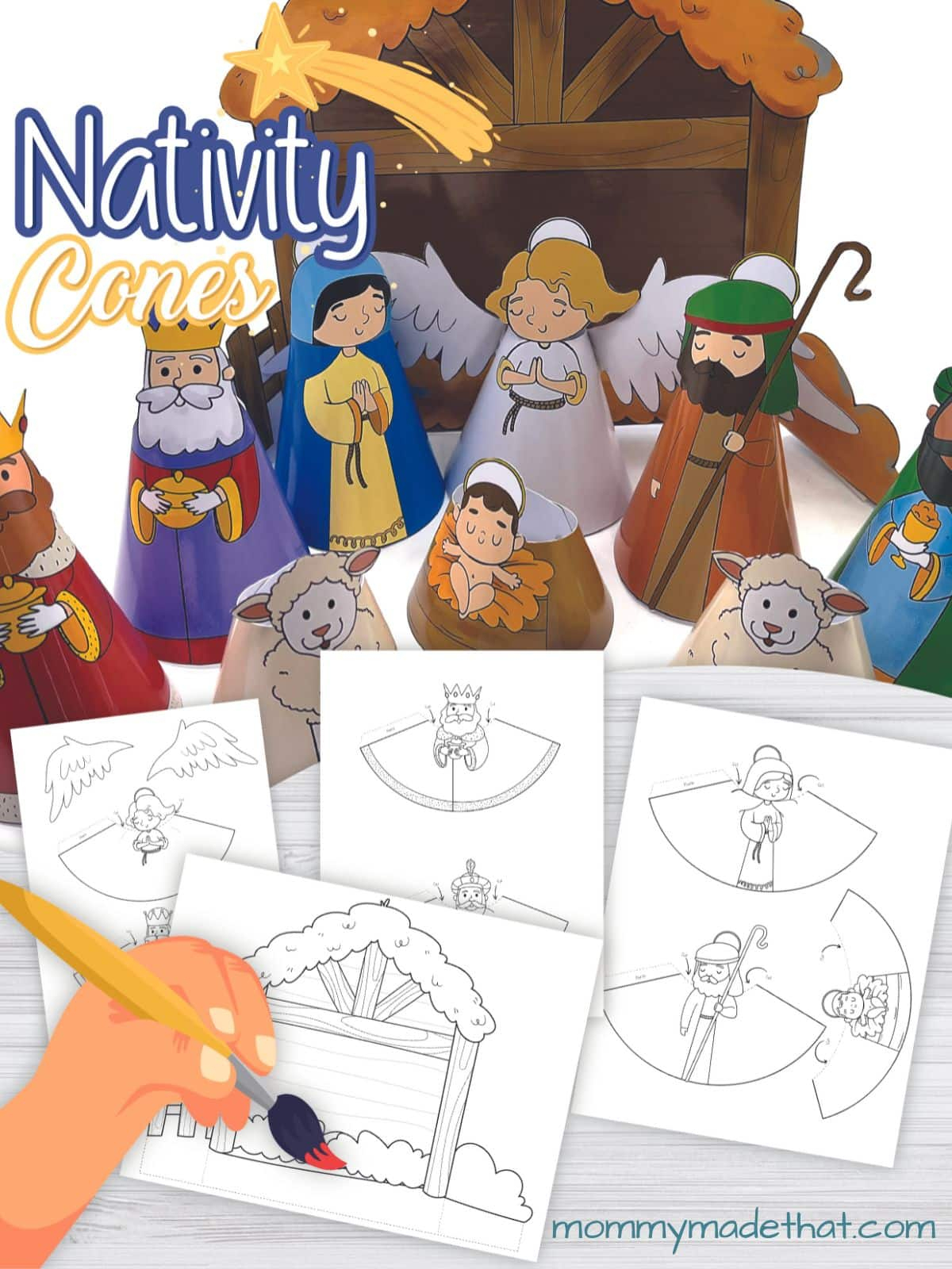 Free Printable Nativity Scene (Super Cute 3D Scene!) - Free Printable Nativity Stencils