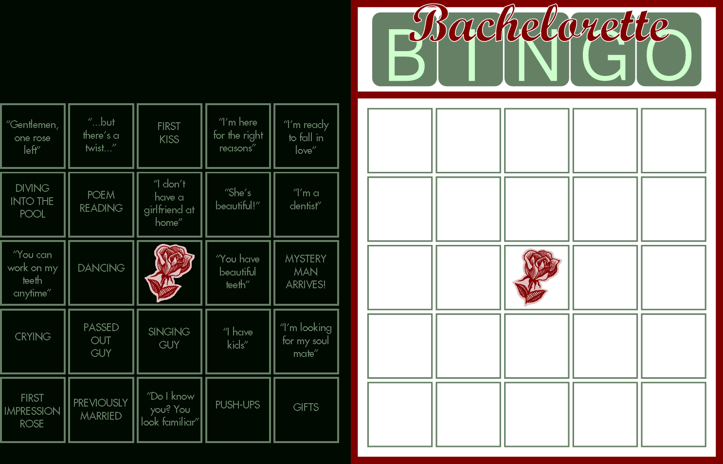 Free Printable} New Bachelorette Bingo Cards | Bingo Cards - Free Printable Bachelorette Bingo Cards