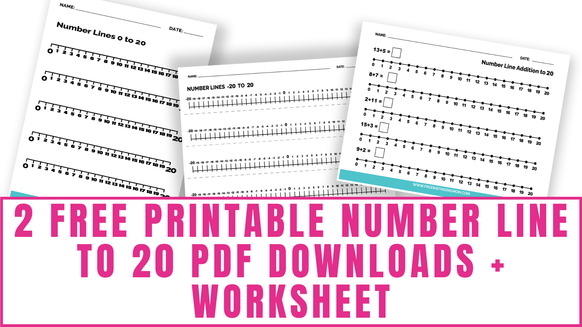 Free Printable Number Line To 20 Pdfs - Freebie Finding Mom - Number Line Negative To Positive Print Free 20