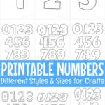 Free Printable Numbers For Crafts   Free Printable Number Stencils 1 20