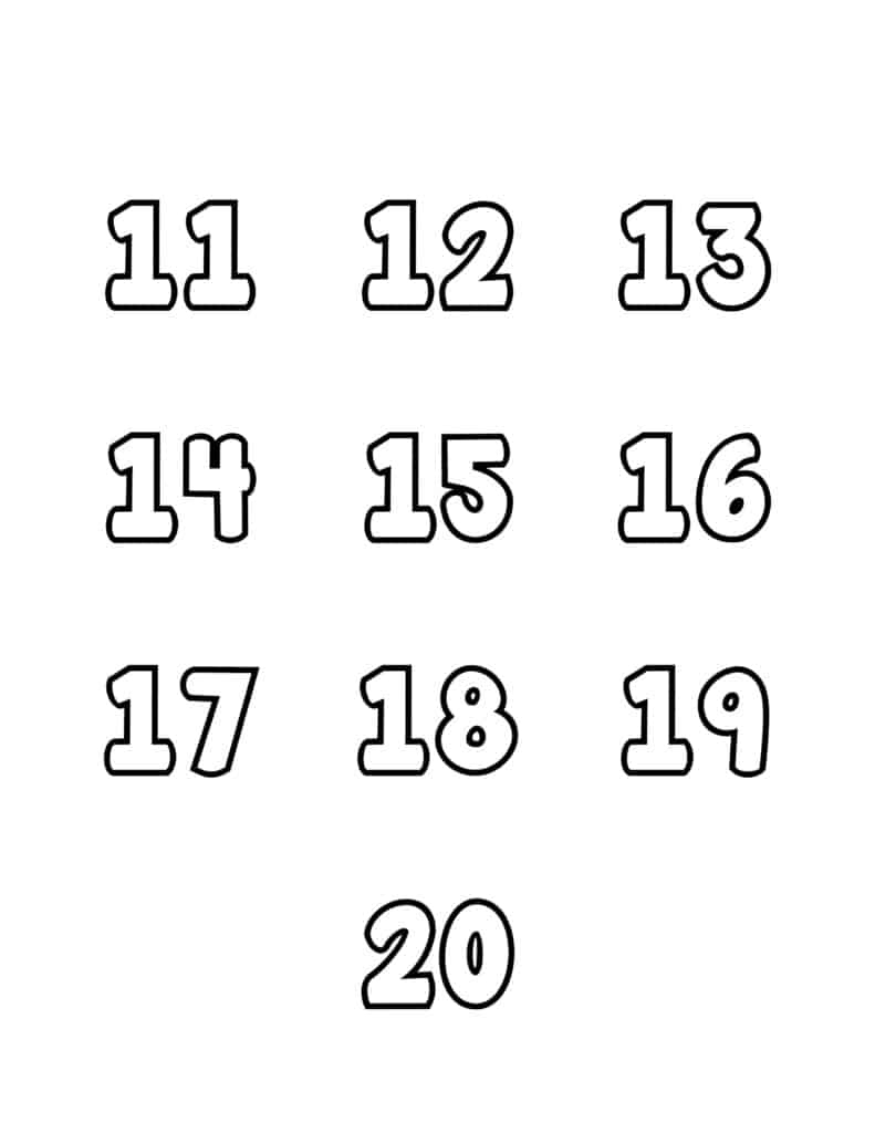 Free Printable Numbers Templates - Freebie Finding Mom - Free Printable Number Stencils 1-20