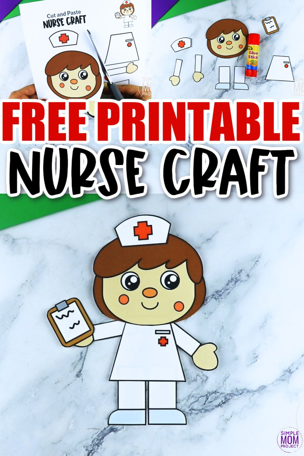 Free Printable Nurse Craft Template – Simple Mom Project - Free Printable Nurse Pictures