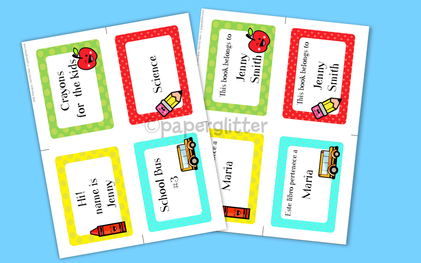Free Printable, Party Printable, Kawaii, Paper Crafts, Kids Crafts - Free Printable Stationery Labels