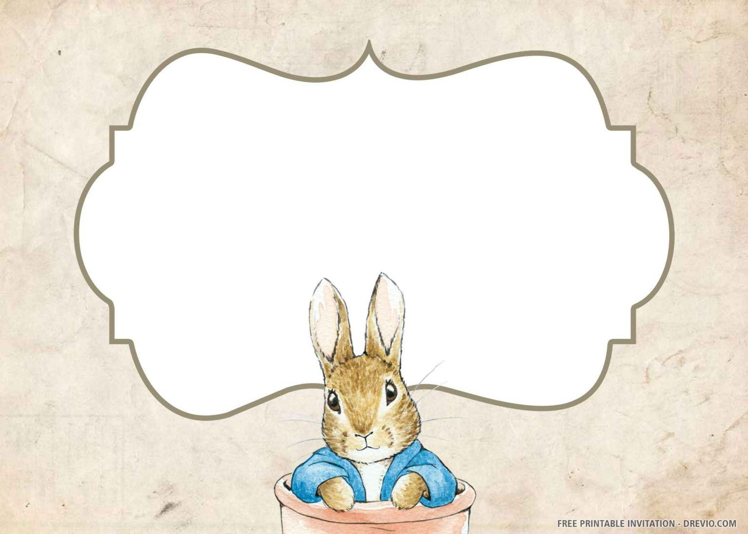 Free Printable) – Peter Rabbit Birthday Invitation Templates - Free Printable Peter Rabbit Images