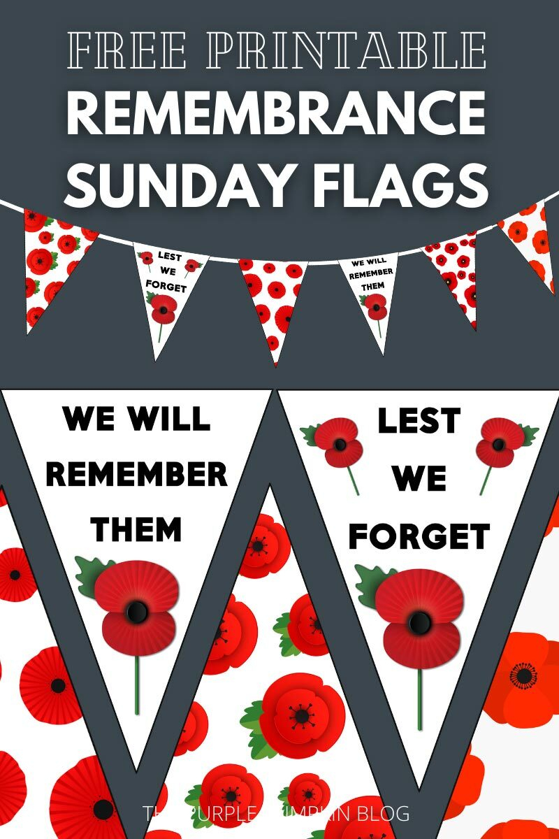 Free Printable Poppy Bunting For Remembrance Day (Poppy Day) - Free Printable Poppy Images