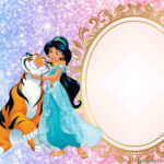 Free Printable) – Princess Jasmine Birthday Invitation Template   Free Printable Princess Jasmine Invitations
