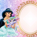 Free Printable) – Princess Jasmine Birthday Invitation Template   Free Printable Princess Jasmine Invitations