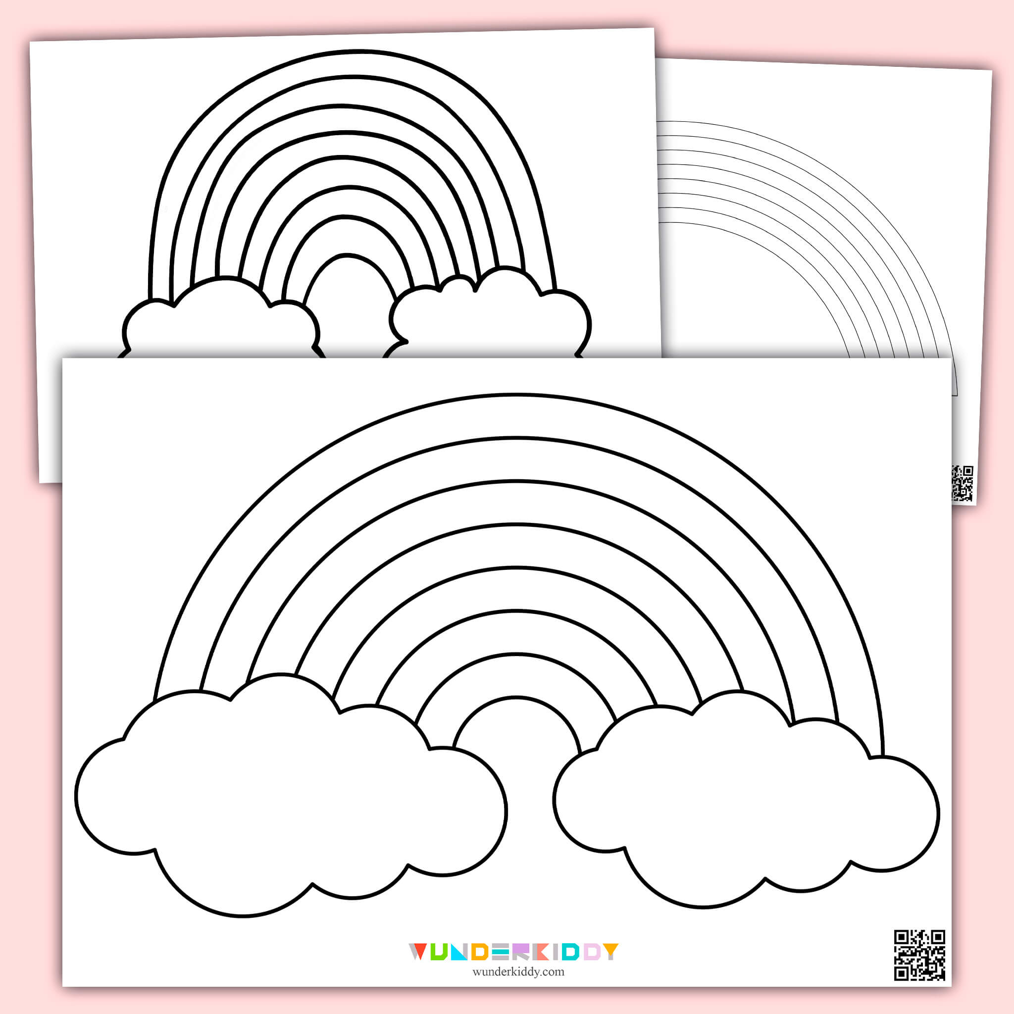 Free Printable Rainbow Template For Craft In Kindergarten - Free Printable Rainbow Stencils