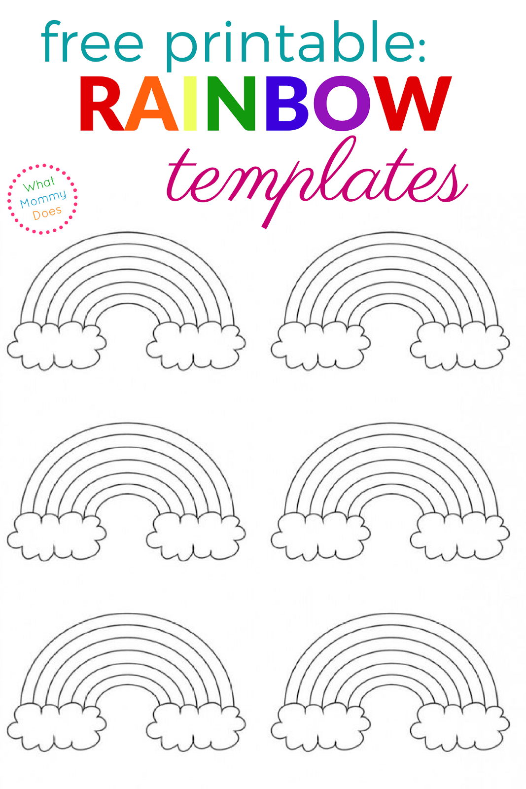 Free Printable Rainbow Templates – Large, Medium &amp;amp; Small Patterns - Free Printable Rainbow Stencils