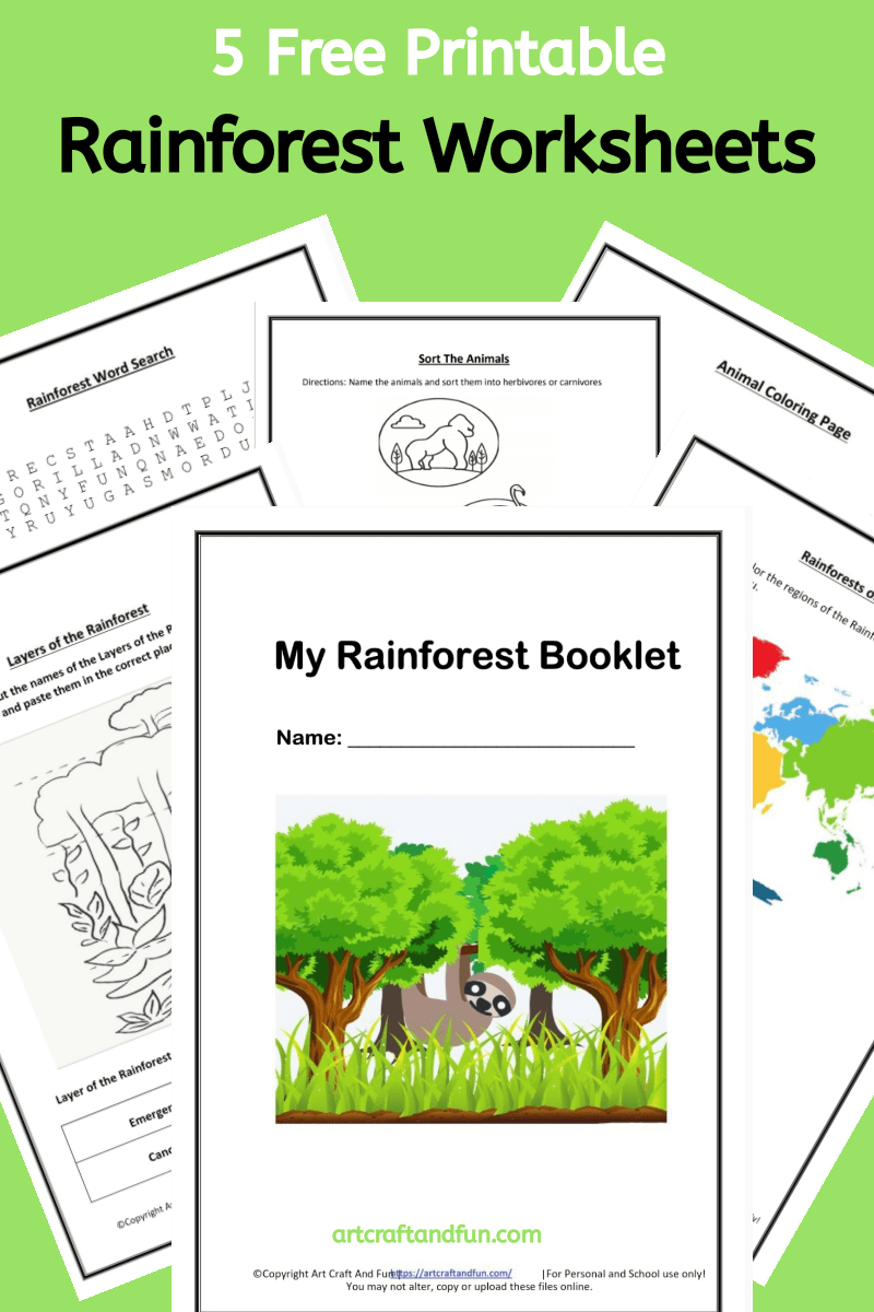 Free Printable Rainforest Worksheets - - Free Printable Rainforest Pictures