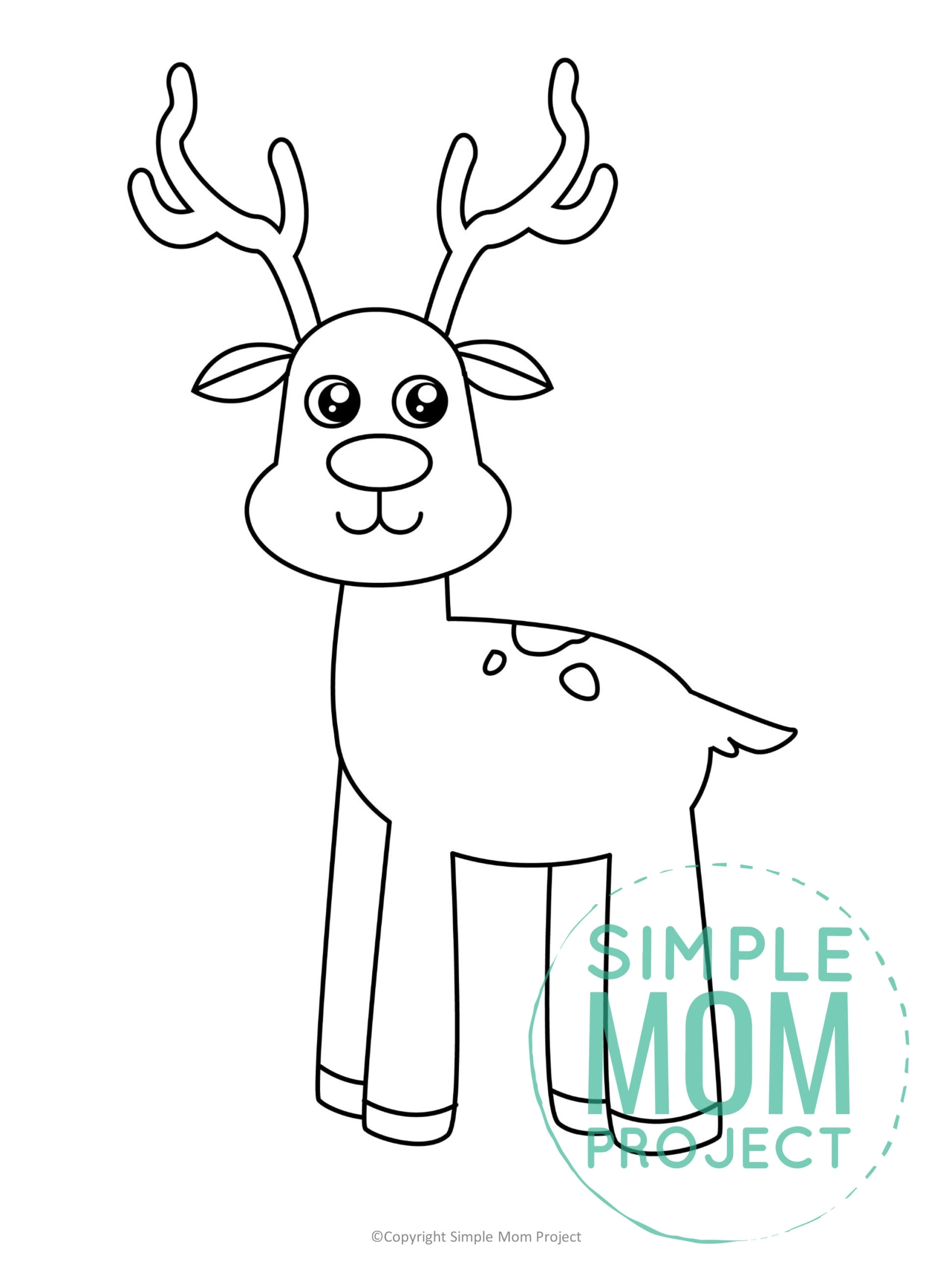 Free Printable Reindeer Template – Simple Mom Project - Free Printable Reindeer Stencils