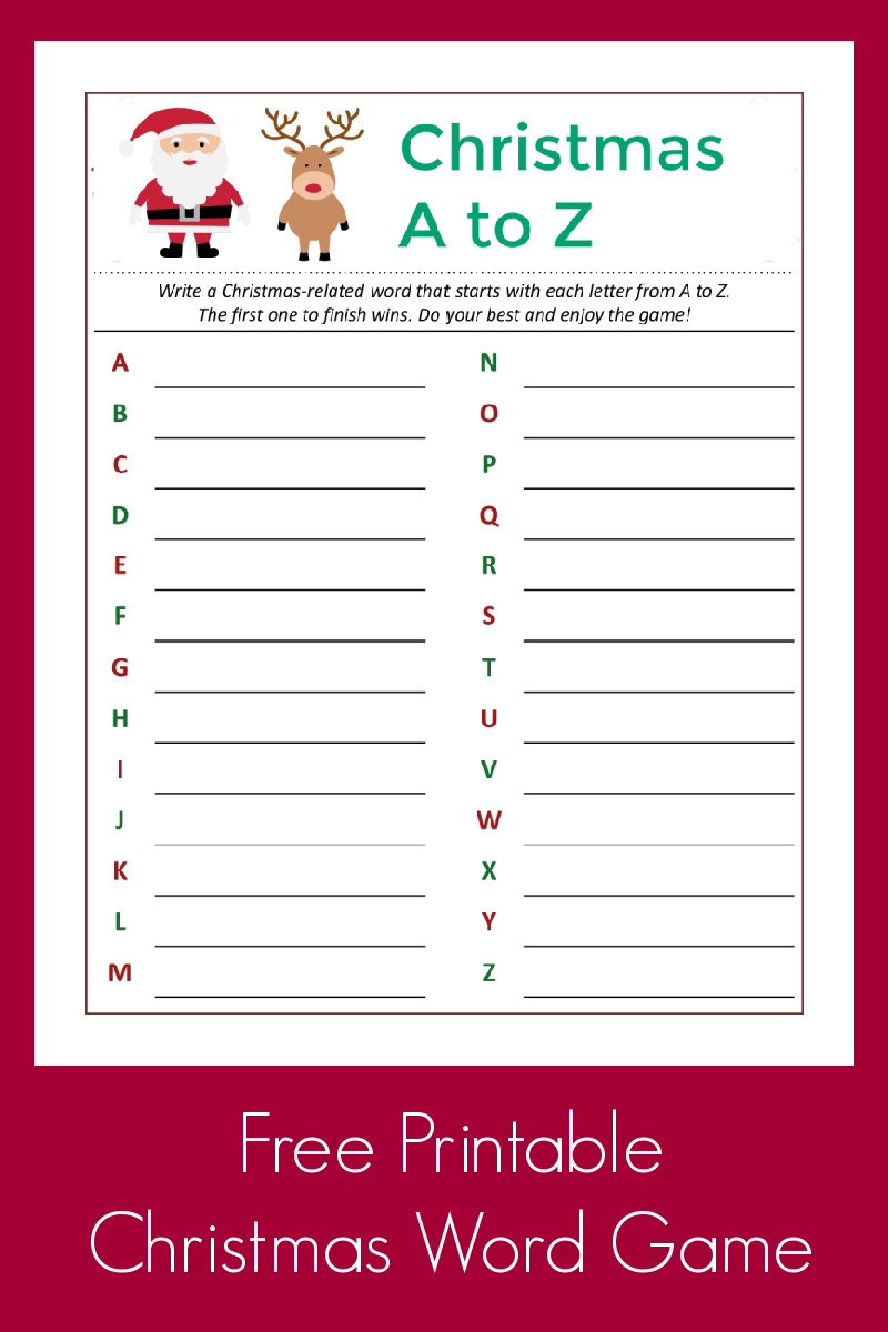 Free Printable Santa&amp;#039;S Christmas Word Game - Mama Likes This - Free Printable Holiday Word Games