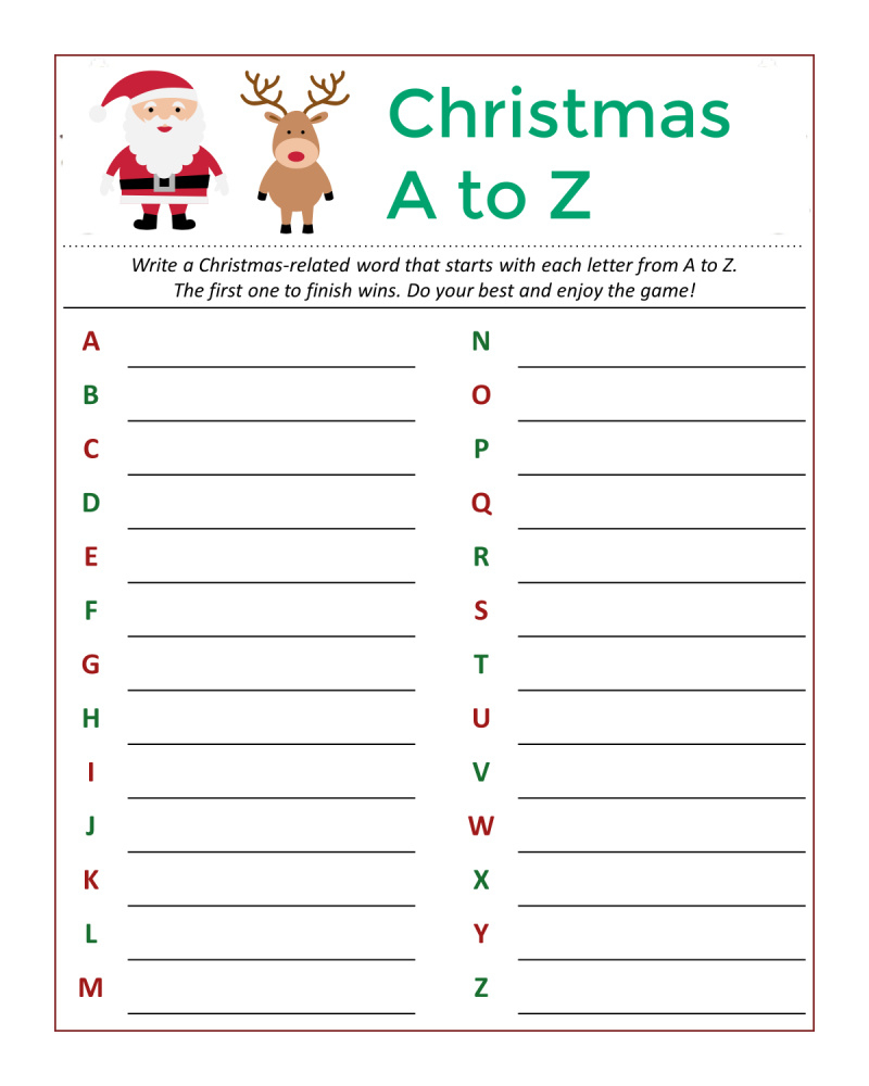 Free Printable Santa&amp;#039;S Christmas Word Game - Mama Likes This - Free Printable Holiday Word Games
