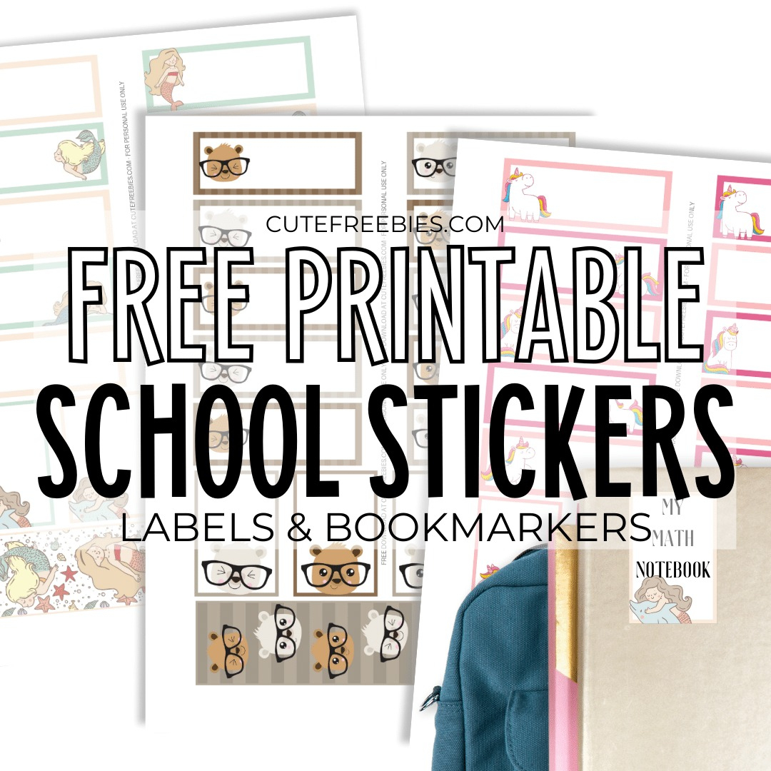 Free Printable School Label Stickers – Cute Designs - Cute - Free Printable Stationery Labels