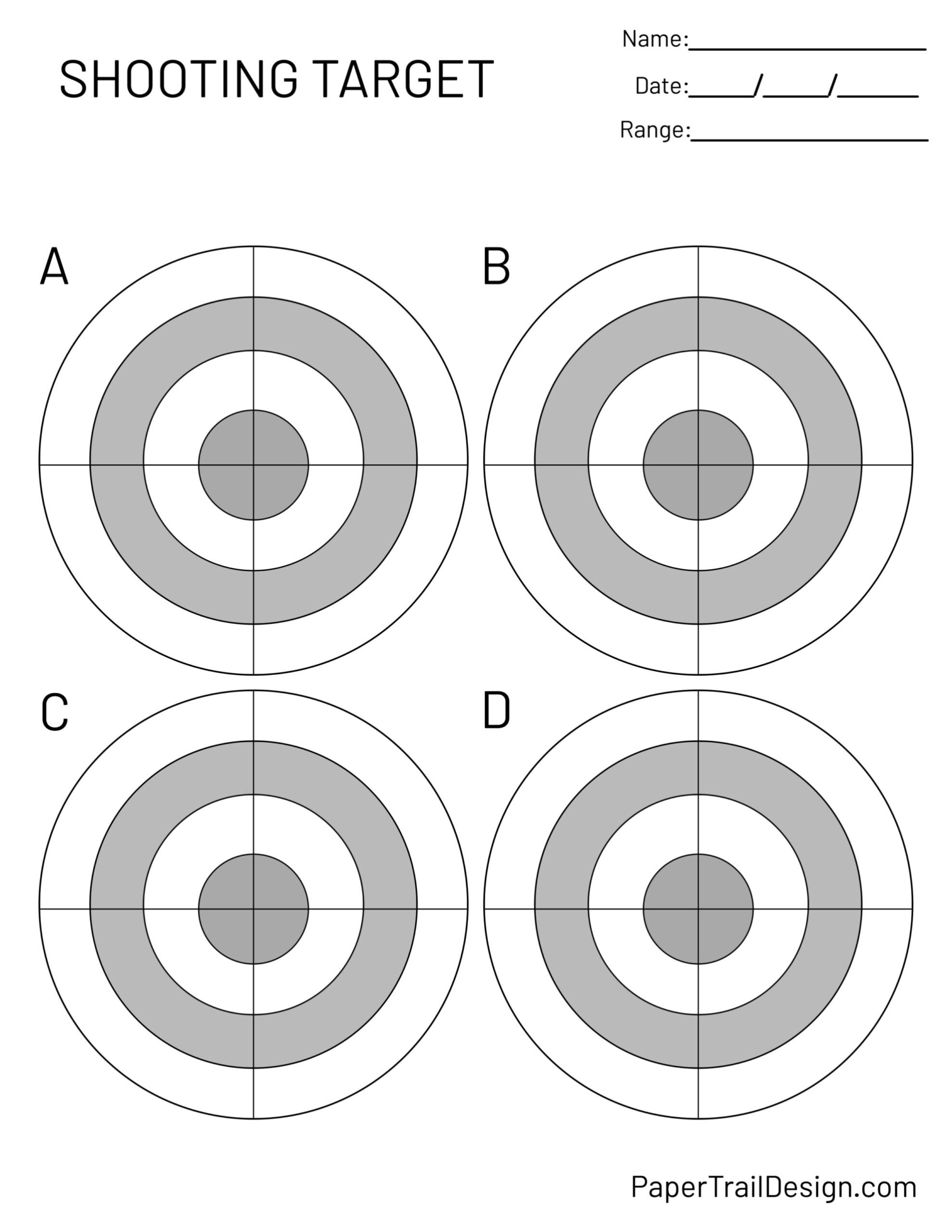 Free Printable Shooting Targets - Paper Trail Design - Best Free Printable Targets