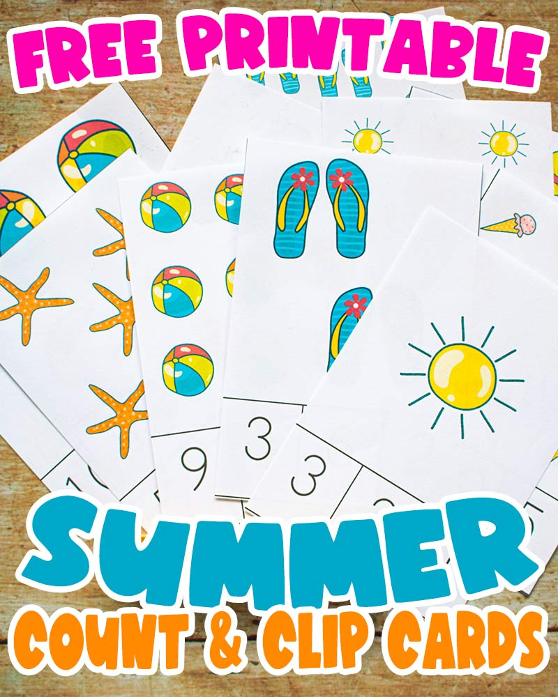 Free Printable Summer Count And Clip Cards - Rainy Day Mum - Free Printable Clip Cards