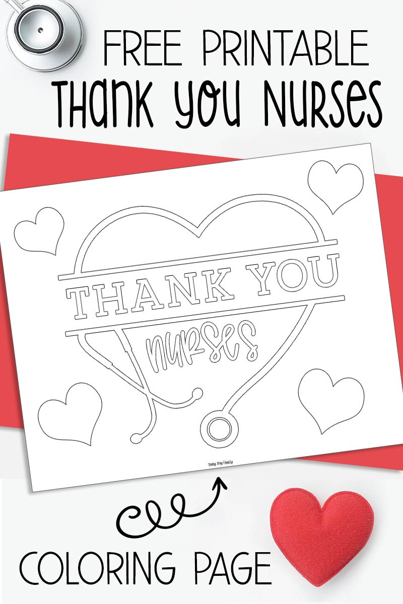 Free Printable Thank You Nurses Coloring Page | Sunny Day Family - Free Printable Nurse Pictures