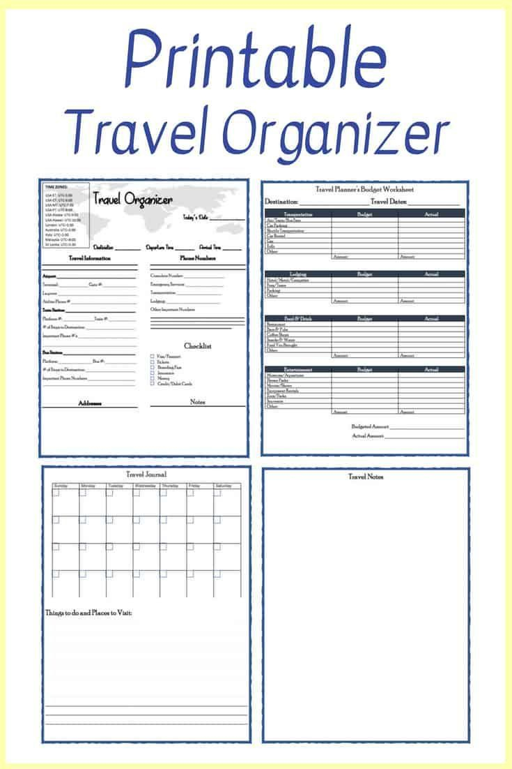Free Printable Travel Planner | Vacation Itinerary Template - Free Printable Itinerary Templates