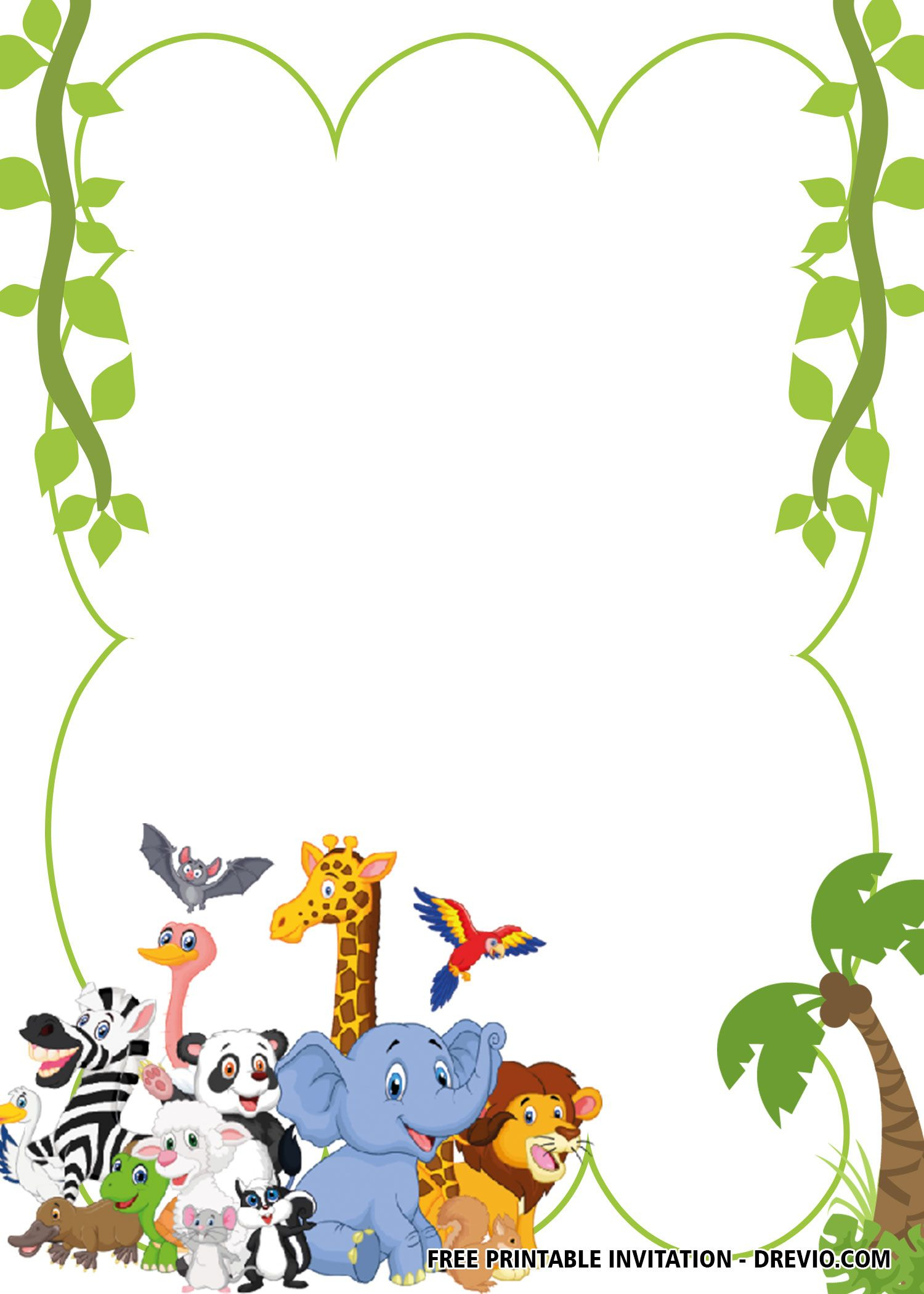Free Printable Wild Safari Invitation Templates | Safari - Free Printable Animal Party Invitations