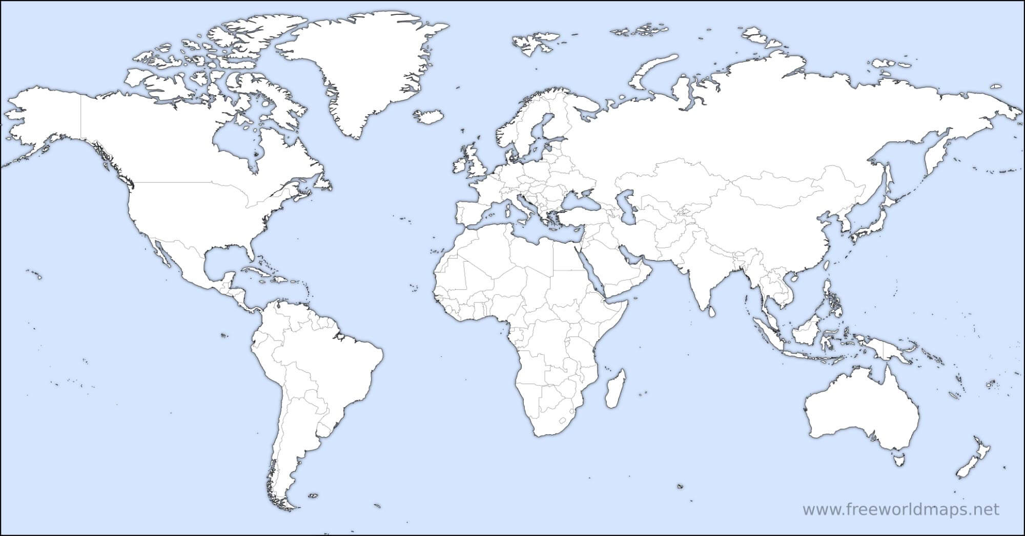 Free Printable World Maps - Free Printable World Map 11X17