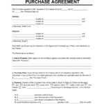 Free Purchase Agreement Template | Pdf & Word   Free Printable Agreement Forms