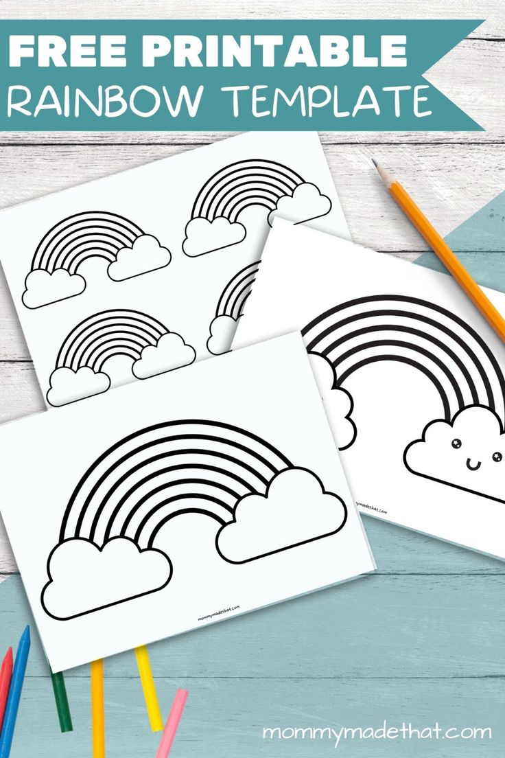 Free Rainbow Template Printables (Lots Of Designs!) | Rainbow - Free Printable Rainbow Stencils
