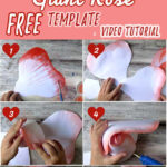 Free Template And Full Tutorial To Make Giant Rose For Backdrop   Free Printable Large Paper Rose Template
