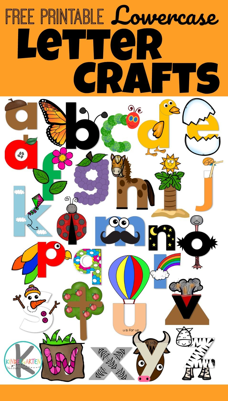 Free Uppercase And Lowercase Letter Crafts - Free Printable Alphabet Letters For Crafts