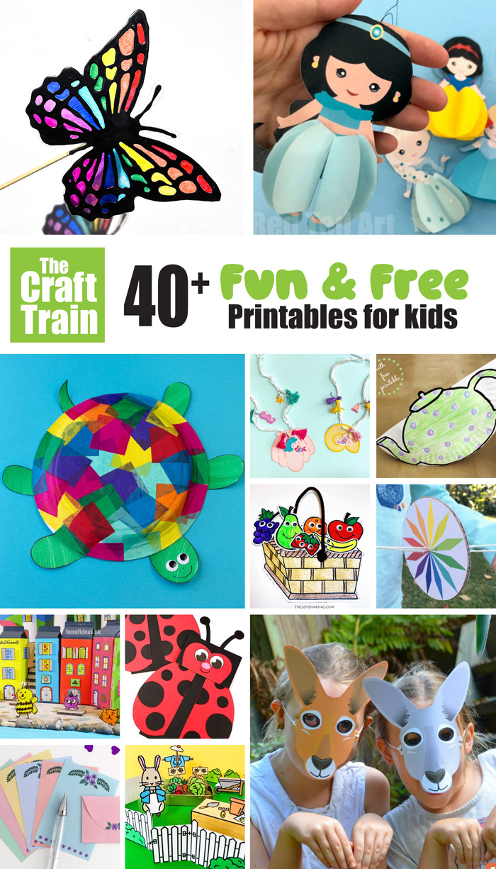 Fun Free Kids Printables - The Craft Train - Free Printable Art Projects