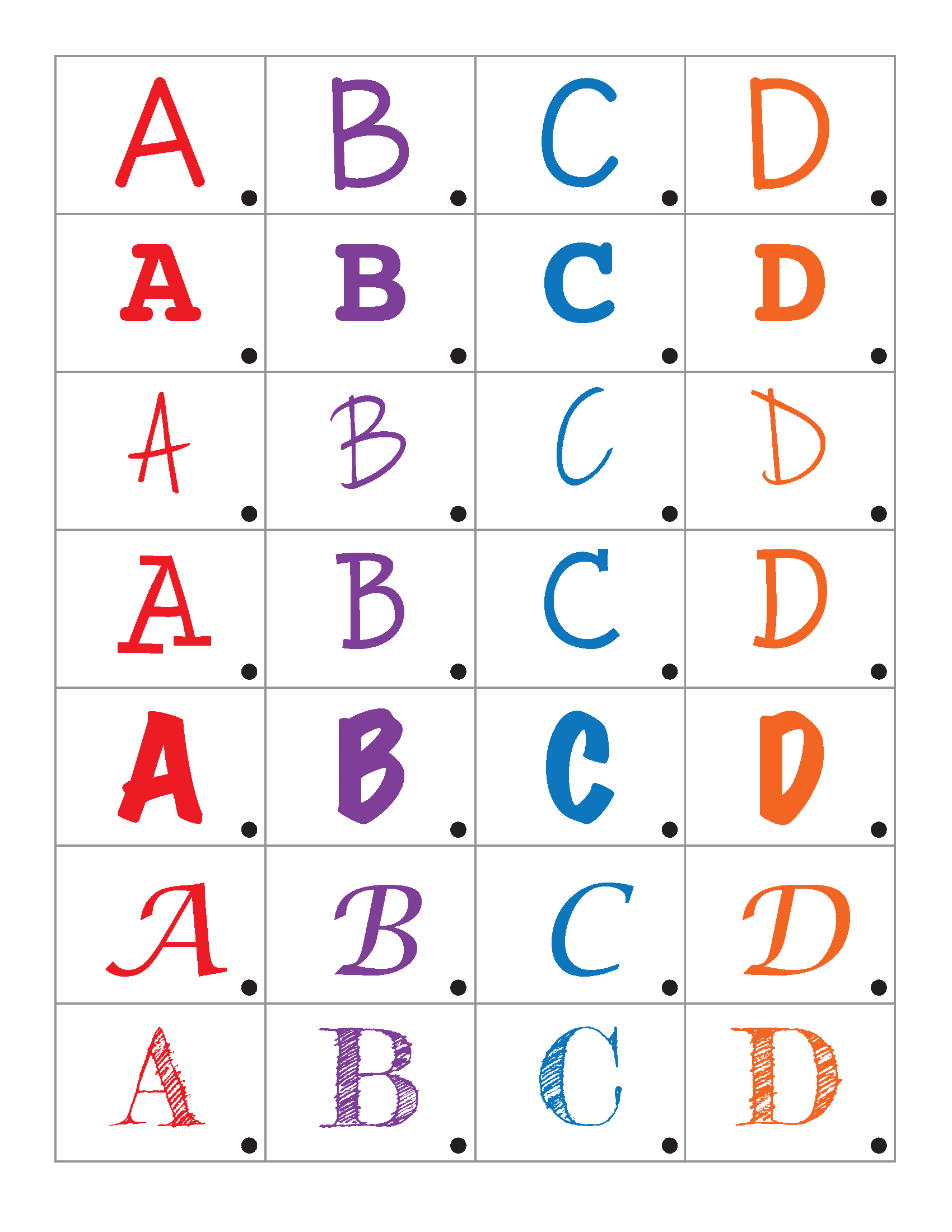 Funky Fonts Letter Sorting Activity With Free Printable {101 Ways - Printable Letters In Different Fonts