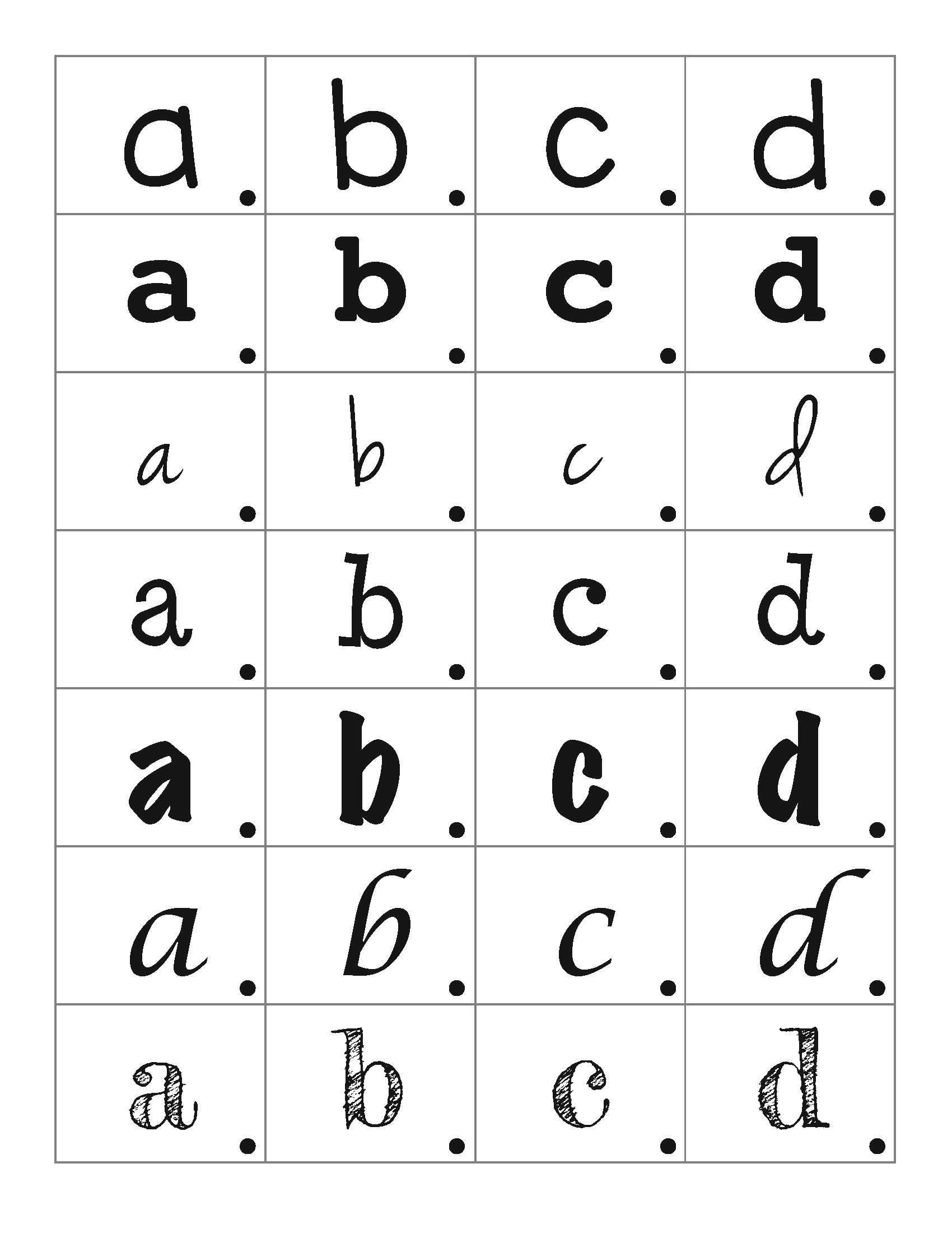 Funky Fonts Letter Sorting Activity With Free Printable {101 Ways - Printable Letters In Different Fonts