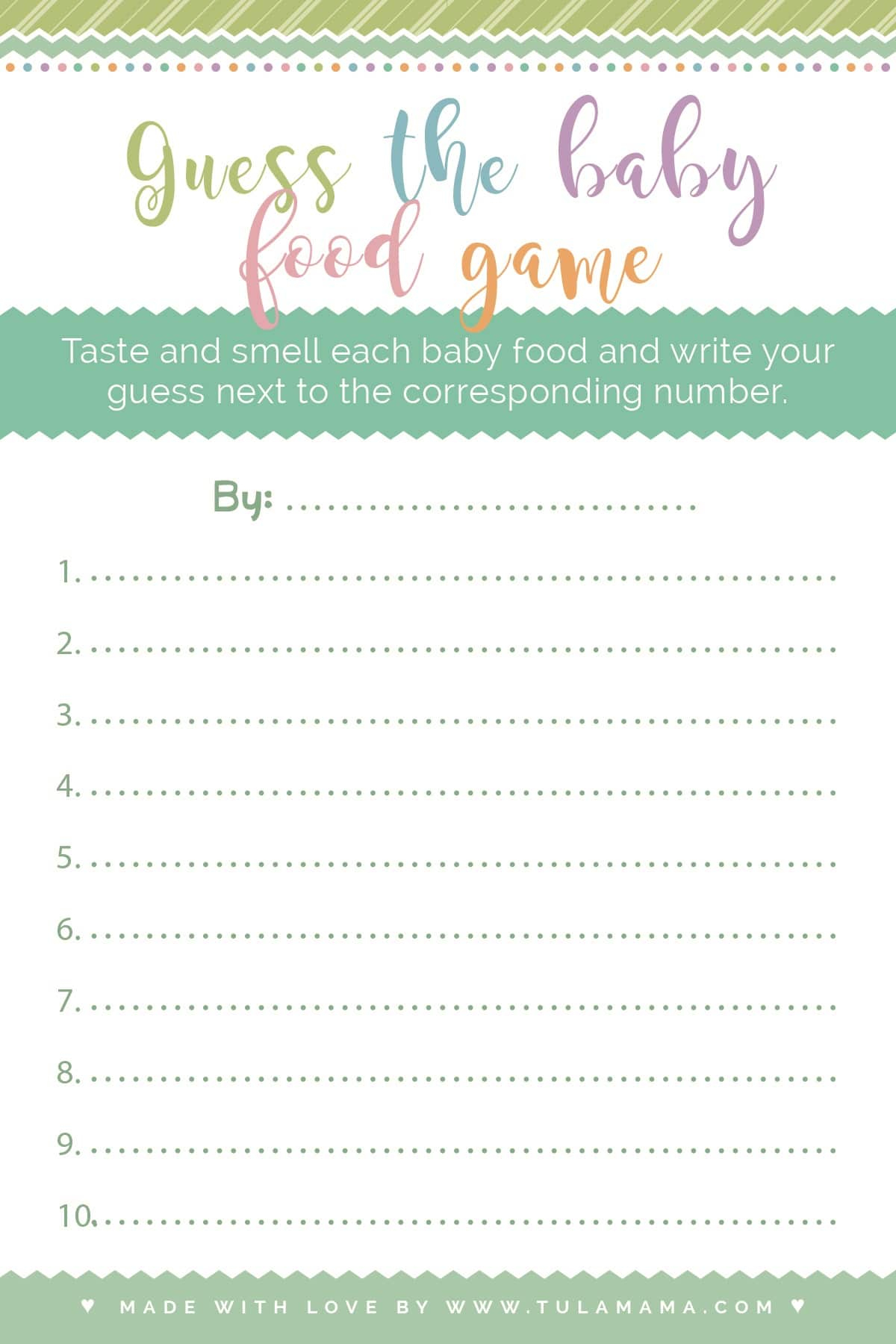 Guess The Baby Food Game Instructions &amp;amp; Free Printable - Tulamama - Free Printable Baby Food Jar Labels