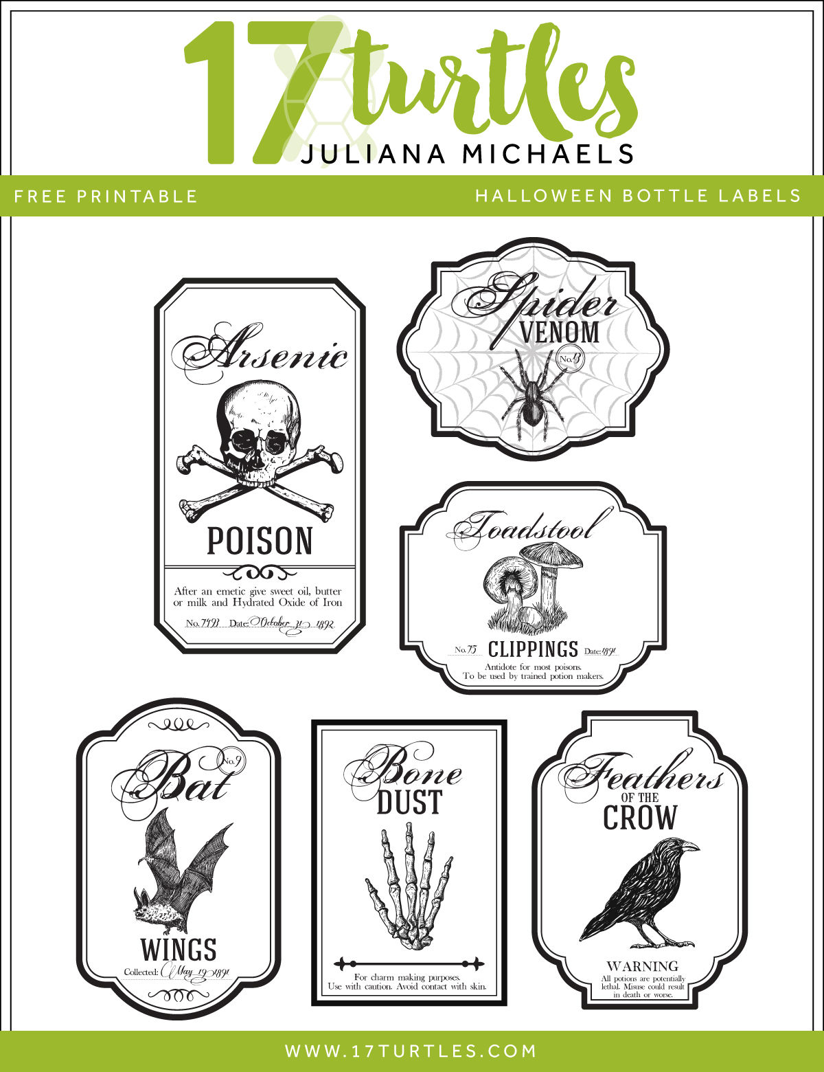 Halloween Apothecary Bottles | Halloween Printable Included - Free Printable Apothecary Labels