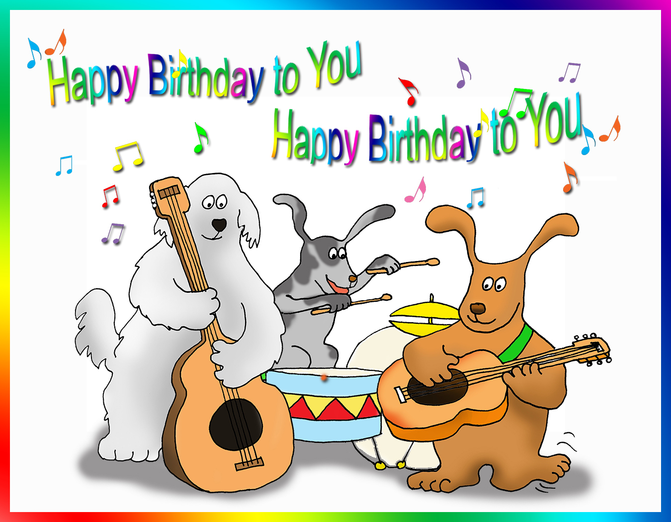 Happy Birthday Card For You – Free Printable Greeting Cards - Free Printable Birthday Cards Guitar
