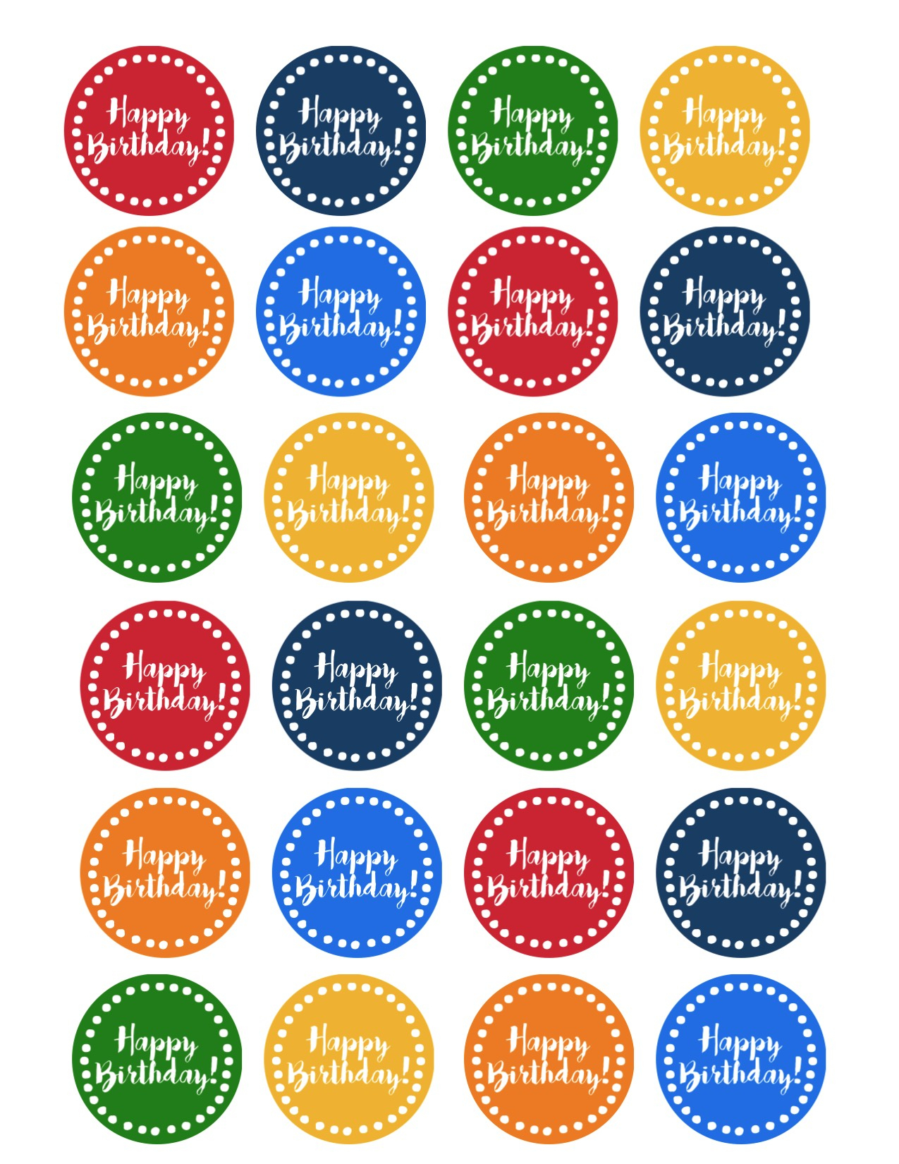 Happy Birthday Cupcake Toppers Free Printable - Paper Trail Design - Cupcake Flags Free Printable
